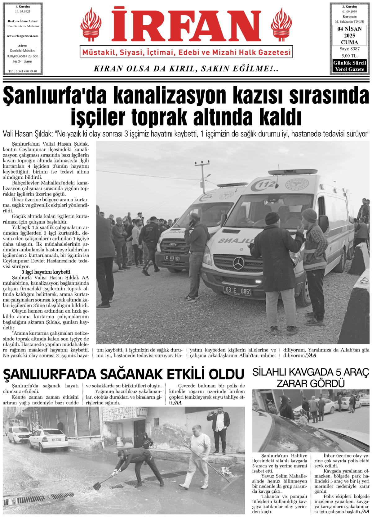 irfan - İrfan Gazetesi Web Sitesi, Siverek Haber, Siverek Haberleri ...