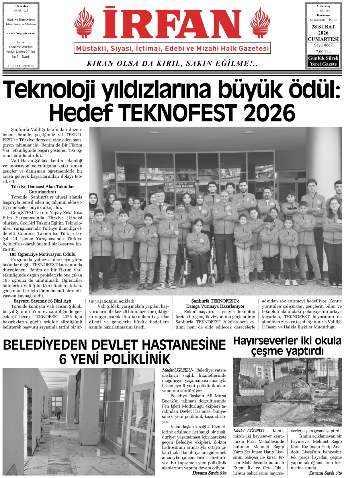 İrfan - İrfan Gazetesi Web Sitesi, Siverek Haber, Siverek Haberleri ...