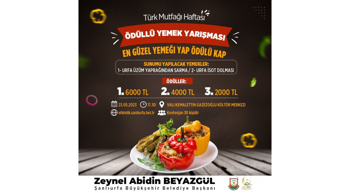 Gastronomi şehri Şanlıurfa’da “Türk mutfağı yemek yarışması”