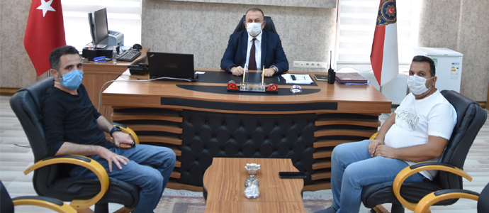 Gazetecilerden yeni göreve başlayan Siverek Emniyet Müdürü Bilgehan'a ziyaret