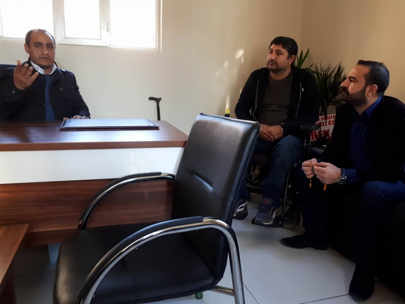 İyilik hareketi önderi Hasan İzol Siverek Engelliler Merkezini ziyaret etti